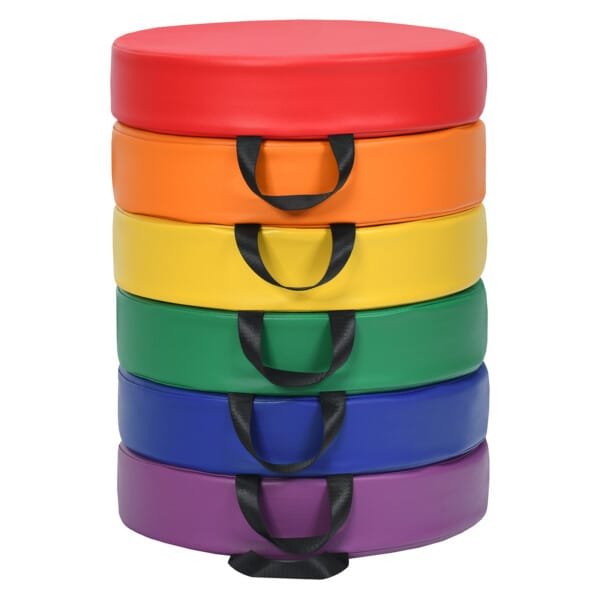 Apvalūs vaikų sėdimieji kilimėliai 6 vnt (Įvairiaspalvė)