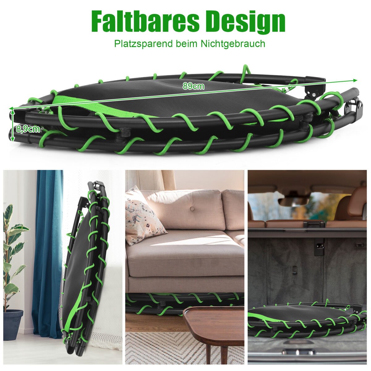 Sulankstomas treniruočių batutas (Žalia)