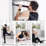 Jėgos traukimo stulpas su neslystančia rankena 65–100 cm (Juoda)