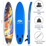 Irklentė (SUP) 320 cm ilgio su neslystančiu paviršiumi (Spalvota)