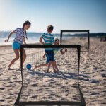 Nešiojami futbolo vartai su krepšiu 120 x 92 x 92 cm (Juoda)