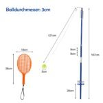 Nešiojamas tinklinio kamuolio žaidimo rinkinys su reguliuojamu aukščiu (Mėlyna)