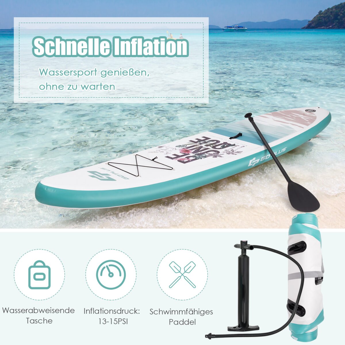 Pripučiama SUP lenta 335 cm (Mėlyna)