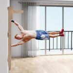 Medicininės ir gimnastikos kopėčios iš masyvmedžio su 10 laiptelių (Natūrali)