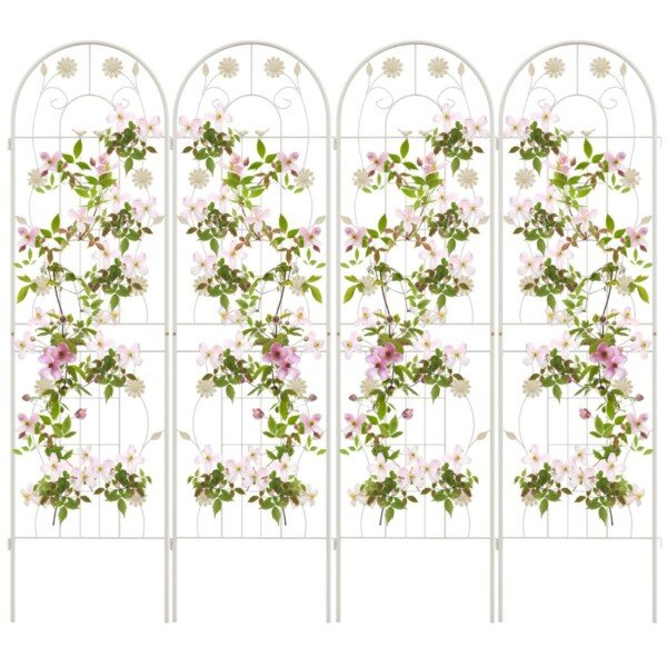 Dekoratyviniai metaliniai sodo tinklai 180 cm (Balta)