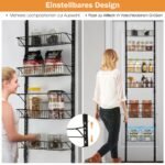 Pakabinamas organizatorius su šešiomis lentynomis (Juoda)