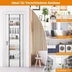 Pakabinamas organizatorius su šešiomis lentynomis (Juoda)