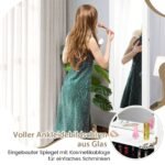 Balta papuošalų spintelė su veidrodžiu ir LED apšvietimu (Balta)