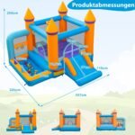 Pripučiama pilis su čiuožykla ir žaidimų zona (Spalvota)