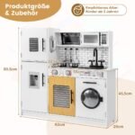 Vaikiška virtuvėlė su priedais orkaite ir skalbykle (Balta)