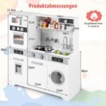 Medinė virtuvėlė su kriaukle ir maišytuvu vaikams (Balta)