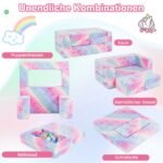 Modulinė vaikiška sofa švytinti tamsoje (Spalvota)