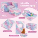 Modulinė vaikiška sofa su naktį švytinčiais raštais (Spalvota)