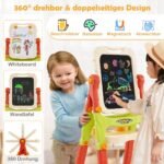 Dvipusė vaikiška dailės lenta (balta ir kreidinė pusės) (Oranžinė)