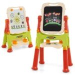 Dvipusė vaikiška dailės lenta (balta ir kreidinė pusės) (Oranžinė)