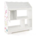 Vaikiška lentyna žaislams ir knygoms 93 x 30 x 100 cm (Balta)