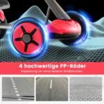 Elektrinis kartingas vaikams su LED apšvietimu ir reguliuojama vairo padėtimi (Raudona)