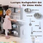 Vaikiška virtuvėlė su šviesos ir garso efektais (Tamsiai ruda)