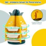 Besisukantis trijų pakopų žaislų laikymo stovas (Geltona)