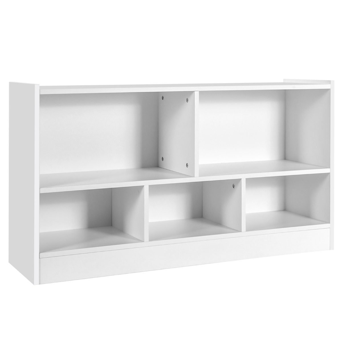 spielzeugschrank-cb10297wh_7_ Vaikiška penkių skyrių knygų lentyna (Balta)