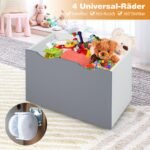 Vaikiška lentyna su trimis lentynomis ir ratukais (Pilka)