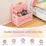 Vaikiška daiktadėžė su suoliuku ir apsauginiu skląsčiu (Rožinė)