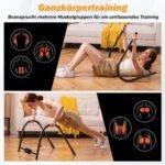 Sulankstomas pilvo presui treniruoklis su galvos atrama (Juoda)