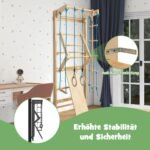 Sienelė sportui ir laipiojimui su priedais (Natūrali medžio)