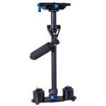 Reguliuojamo ilgio rankinis stabilizatorius su greitai atjungiama plokštele (Juoda)