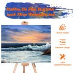 Nešiojama dailininko tapybos stovelė su reguliuojama lentyna (Natūrali)