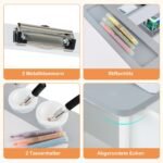 Vaikiška dvipusė meno stotelė su suoliuku ir lentynėle (Šviesiai pilka)