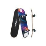 Vaikiška riedlentė su 7 sluoksnių klevo medienos lenta 79 x 20 cm (Juoda)