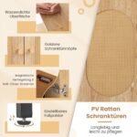 Pastatoma lentyna su metaliniu rėmu ir spintelėmis (Natūrali)