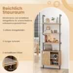 Pastatoma lentyna su metaliniu rėmu ir spintelėmis (Natūrali)