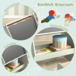 Dvipusė dailės lenta vaikams su kėdute (Žalia)