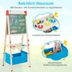 Dvipusė vaikų dailės lenta su magnetine ir balta lenta (Natūrali)