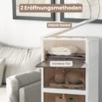 Sulankstoma batų dėžė su durimis (Balta)