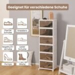 Sulankstoma daiktadėžė su skaidriomis durelėmis ir ratukais (Balta)