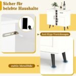 Kompaktiškas indauja su 6 butelių vyno laikikliu ir stalčiumi (Balta)