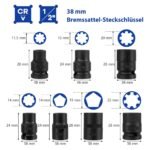 16 dalių dirbtuvių raktų rinkinys su dėklu (Mėlyna)