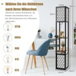 Dvigubo aukščio pastatoma lempa su lentynomis (Juoda)