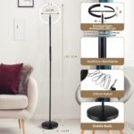 LED stovimas šviestuvas su reguliuojamu ryškumu ir spalvos temperatūra (Juoda)