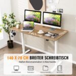 Elektrinis aukščio reguliavimo stalas su kabliu (Pilka)