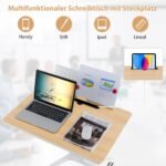 Reguliuojamo aukščio stalas su ratukais (Balta)