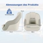 Pripučiama valties sėdynė su vandeniui atspariu PVC ir storu putplasčio paminkštinimu (Balta)
