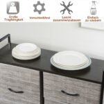 Spintelė su drabužių kabykla ir aštuoniais stalčiais (Juoda)