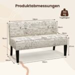 Dvivietė sofa su medinėmis kojomis (Smėlio)