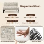 Dvivietė sofa su medinėmis kojomis (Smėlio)