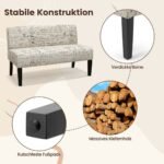 Dvivietė sofa su medinėmis kojomis (Smėlio)