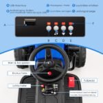 Elektrinė vaikiška kelio volelio transporto priemonė su muzika ir šviesomis (Mėlyna)